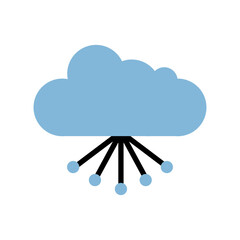 social media icon on a white background, cloud, vector illustration