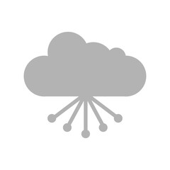 social media icon on a white background, cloud, vector illustration