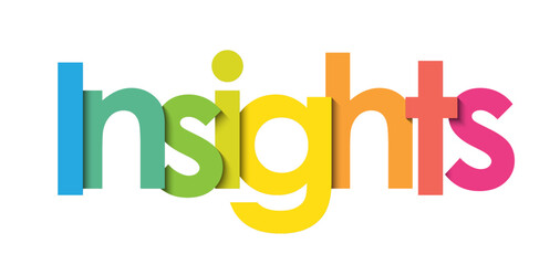 INSIGHTS colorful vector typography banner