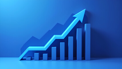 Flat Business Growth Chart Vector.