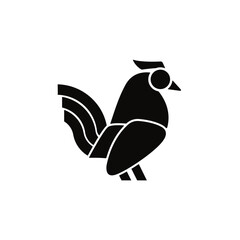 Rooster, chicken, cock. Abstract vector illustration, logo, icon.