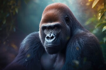Obraz premium Primate inhabiting the eastern lowland regions