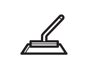 Professional Soil Leveller Equipment Icon in Clean Minimal Vector Artwork Illustration