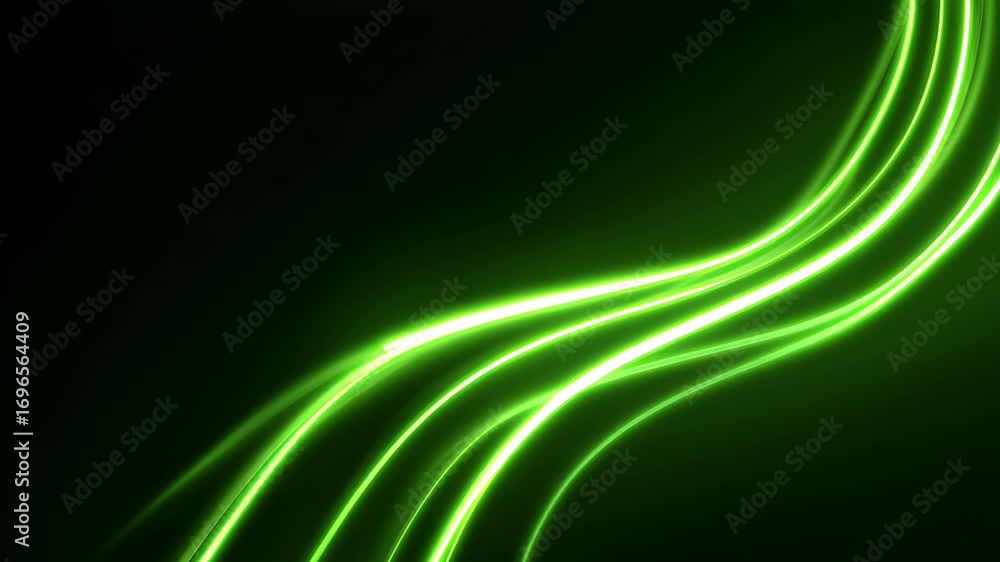 Poster abstract energy flow with glowing lines in dark background for visual impact