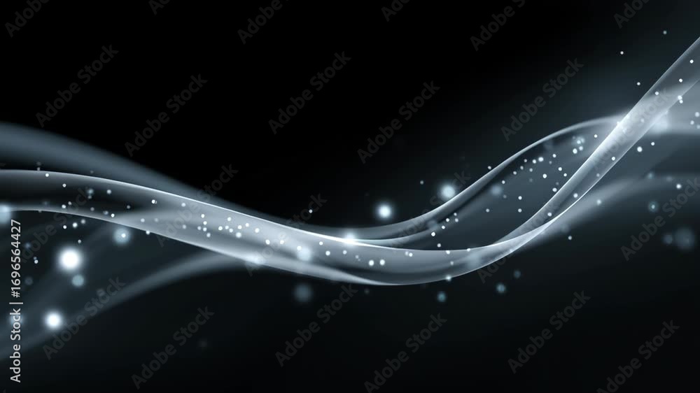 Poster abstract energy flow with gentle waves of light and soft textures in motion