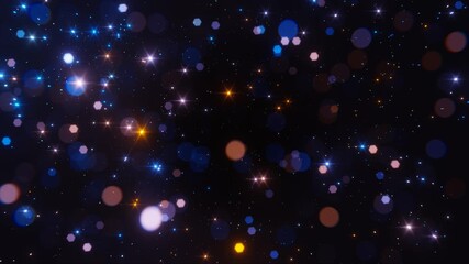 Abstract motion background shining colorfull particles. Shimmering Glittering Particles With Bokeh. Popular, modern, christmas, new year, holiday, wedding background, 2026. 4K loop video animation - Powered by Adobe