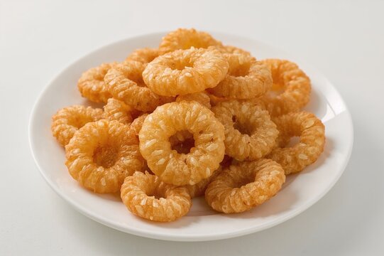 Cimol: A chewy starch-based snack shaped into balls, enjoyed plain or with chili toppings