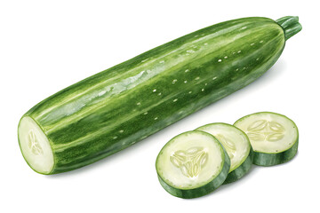 Natural Green Cucumber Vegetable Closeup