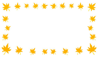 Pixel Art Yellow Maple Frame Design