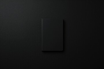 Business notebook isolated on black background with design and education concept
