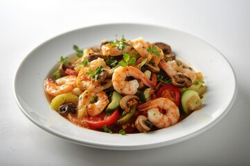 No spicy seafood and fungus salad