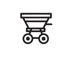 Clean Soil Spreader Icon Designed in Stylish Contemporary Minimal Vector Illustration