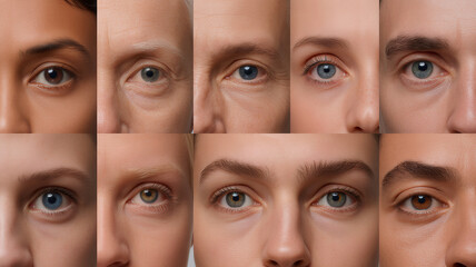 Eye Variations: 10 Diverse Shapes on White