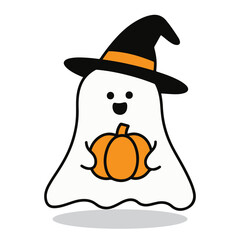 Halloween ghost character collection 