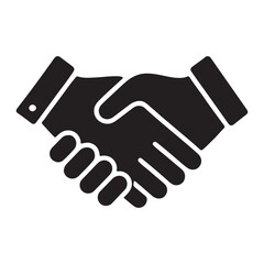 Handshake Business Deal Silhouette Vector Icon
