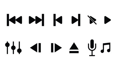 sound various icons vector. song icons set.