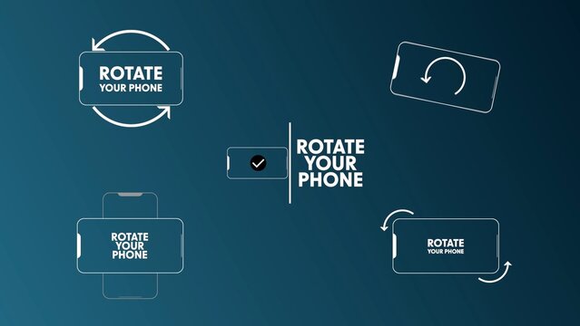 Rotate Your Phone Clean Animated Emblem Collection