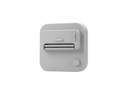 Compact Thermal Printer: Modern Device for Mobile Printing isolated on transparent background