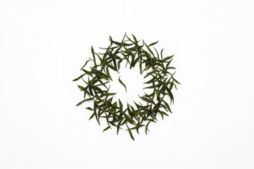Fototapeta premium Cup of green tea against a plain white backdrop