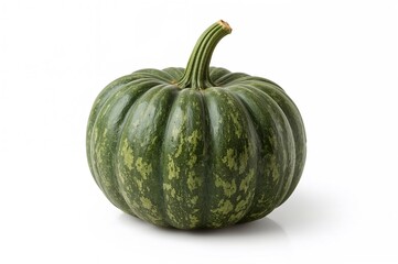 Isolated green squash against a white backdrop