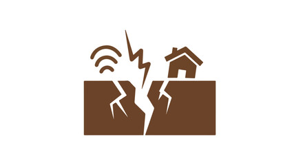 Seismic Disturbance Graphic: Illustration of Earthquake Hazard Impact on Structures, Including Infrastructure