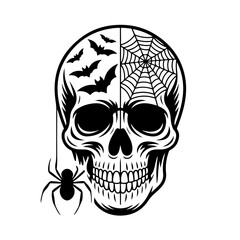Halloween vector designs, Halloween skull vector svg files