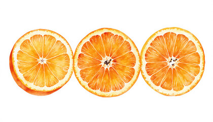 orange slices isolated on white