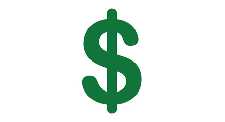 Obraz premium Symbolizing Prosperity: A green dollar sign emblem conveying financial stability and economic growth in financial markets and business ventures