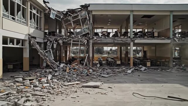 Building Demolition: The Aftermath of a Controlled Building Implosion