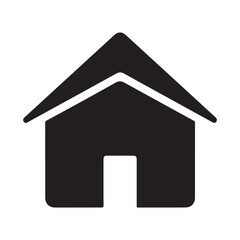 Modern Minimalist Black Home Icon