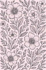 Hand Drawn Botanical Engraving Vector – Vintage Floral Line Art Collection
