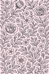 Hand Drawn Botanical Engraving Vector – Vintage Floral Line Art Collection