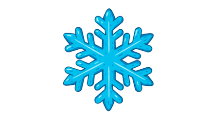 Isolated winter snowflake vector illustration design element holiday season ice crystal decoration graphic on transparent background