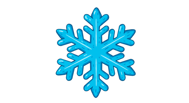Isolated winter snowflake vector illustration design element holiday season ice crystal decoration graphic on transparent background