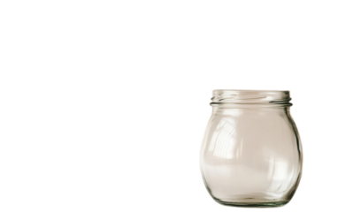 Glass jar on white background,png