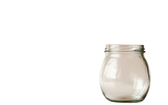 Glass jar on white background,png - Powered by Adobe