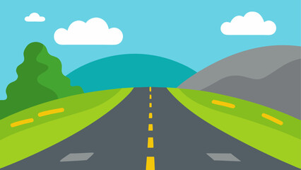 Road leading to hills with clouds above it