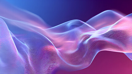 3d glass holographic transparent streaks with speed motion effect. Dynamic blue pink background with gradient curve wave shapes, crystal light hologram energy. Abstract, wallpaper Stock Illustration