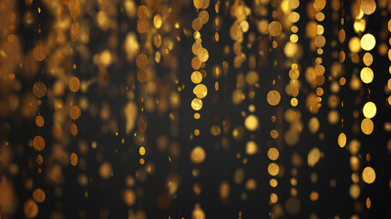 3D golden confetti vertical background. Stock Illustration