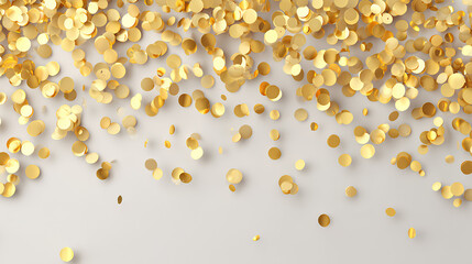 3D golden confetti vertical background. Stock Illustration