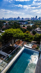 Prédios Residenciais Rooftop Piscina Alto Padrão Luxo Metrópole Urbano Cidade Grande São Paulo Jardins Brasil América Do Sul Arquitetura Engenharia Condomínios Exclusivos Fachada Moderna Skyline
