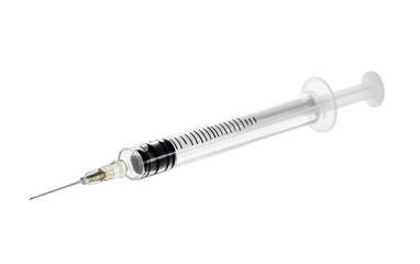 Fototapeta premium Syringe for injection on white background,png