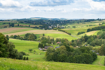 Aussicht von Krumhermsdorf in das Elbsandsteingebirge 1