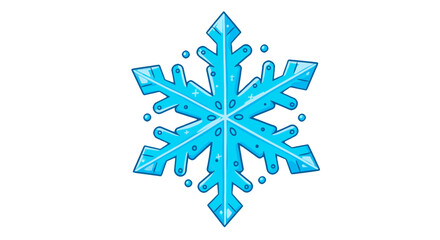 Fototapeta premium Winter snowflake frost ice crystal design element seasonal decoration holiday celebration cold weather graphic on transparent background