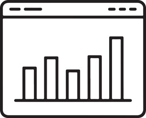 Simple bar chart graph displayed on a computer screen interface