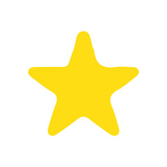 Obraz premium golden star isolated on white background