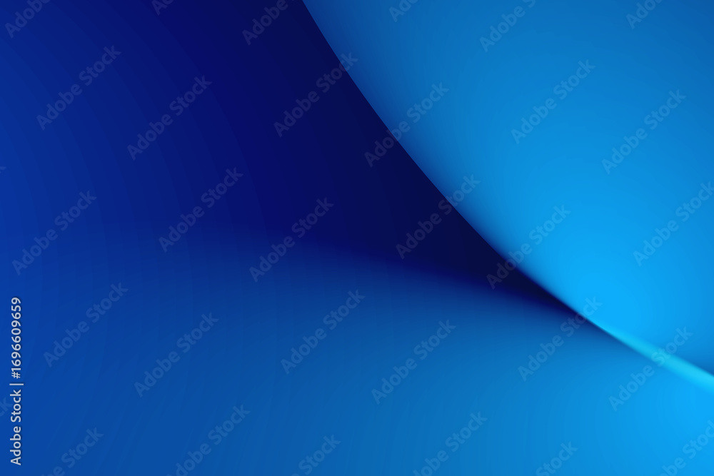 Aufkleber Smooth blue abstract gradient background dynamic curve