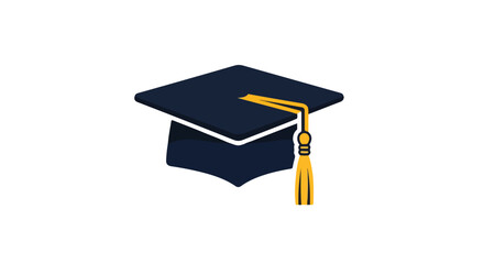 Stylized academic graduation cap icon representing education achievement and scholarly success in a minimalistic digital illustration suitable for