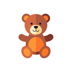 Obraz premium Cute Teddy Bear Cartoon Style Illustration