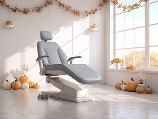 Dental Chair with Thanksgiving Decoration